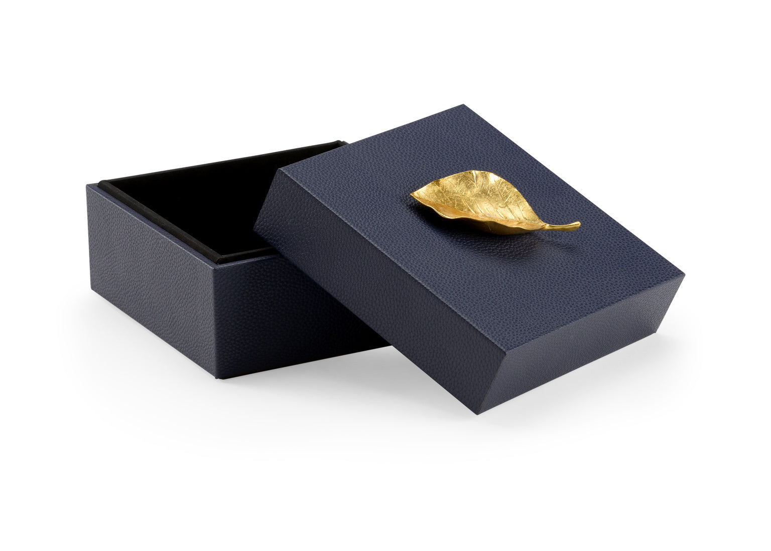 Chelsea House Pam Cain Leaf Box Navy