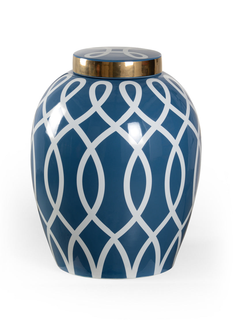 Chelsea House - Sarah Ginger Jar - Blue