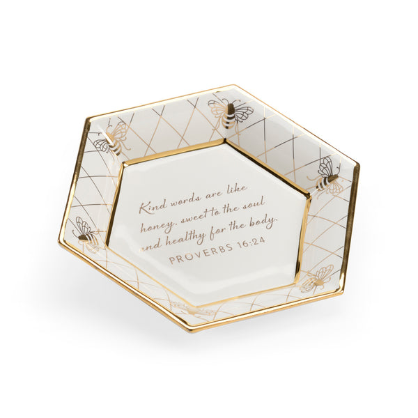Chelsea House Honeycomb Bee Verse Plate White