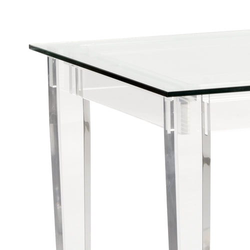 Chelsea House Acrylic Denver Desk Silver