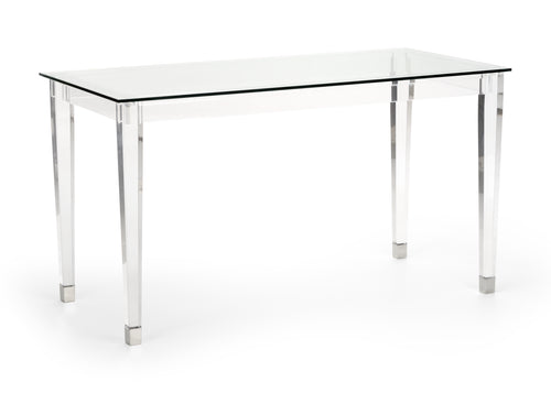 Chelsea House Acrylic Denver Desk Silver