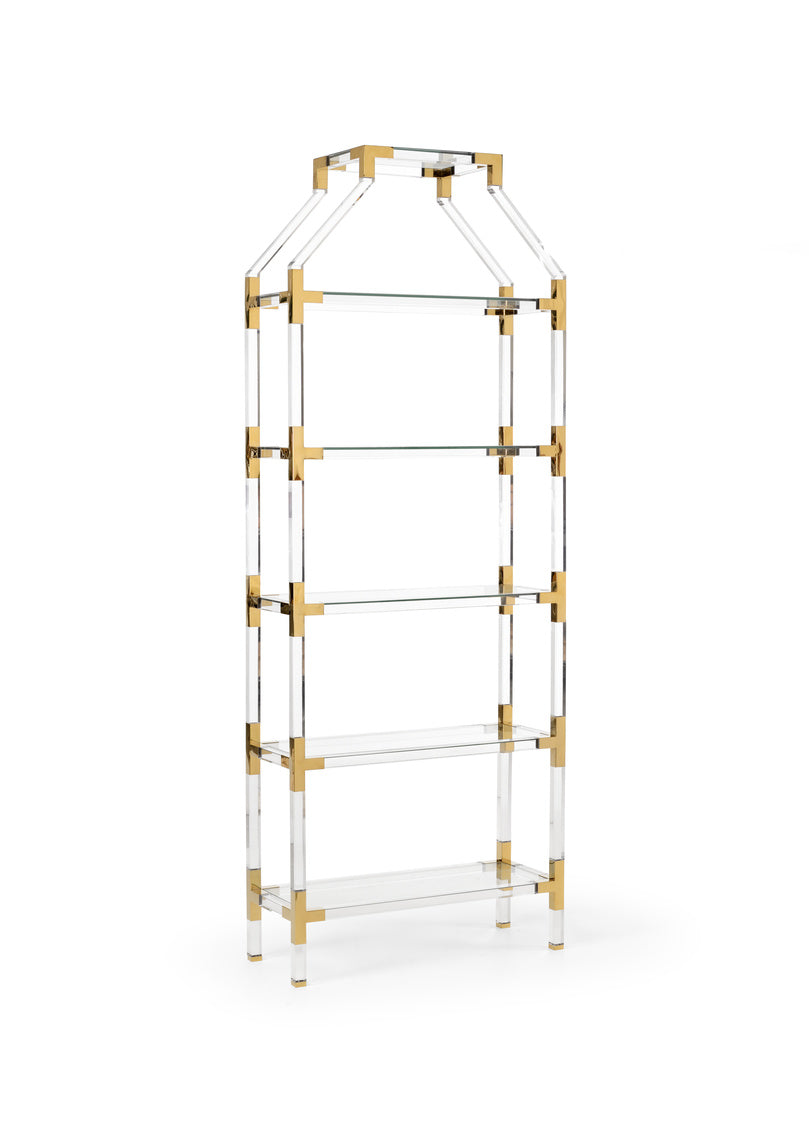 Chelsea House Gainsboro Etagere, Brass