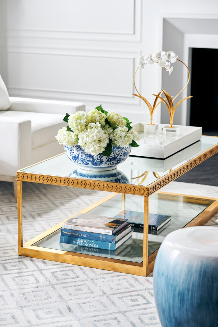 Chelsea House Shayla Copas Cocktail Table in Gold