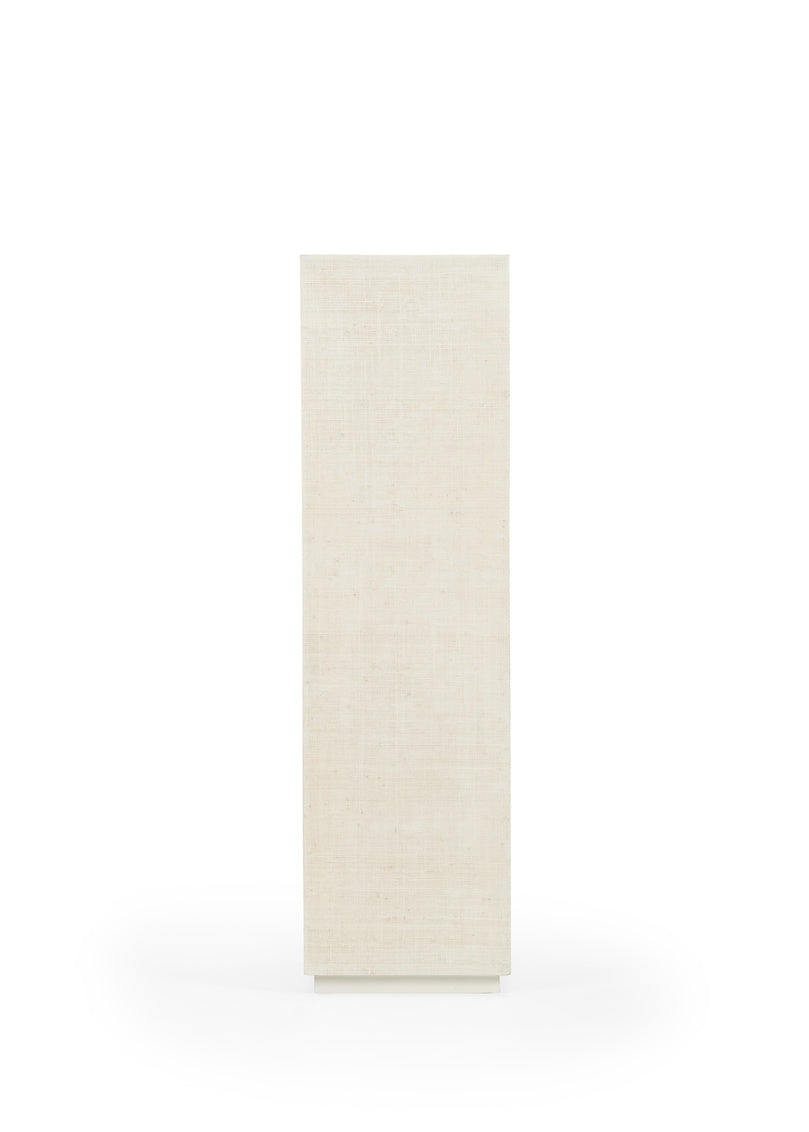 Chelsea House Raffia Pedestal Table- White