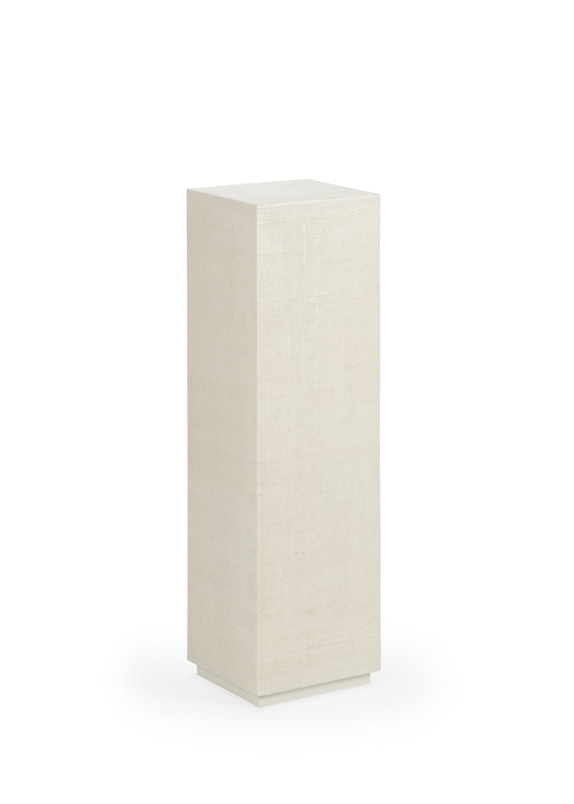 Chelsea House Raffia Pedestal Table- White