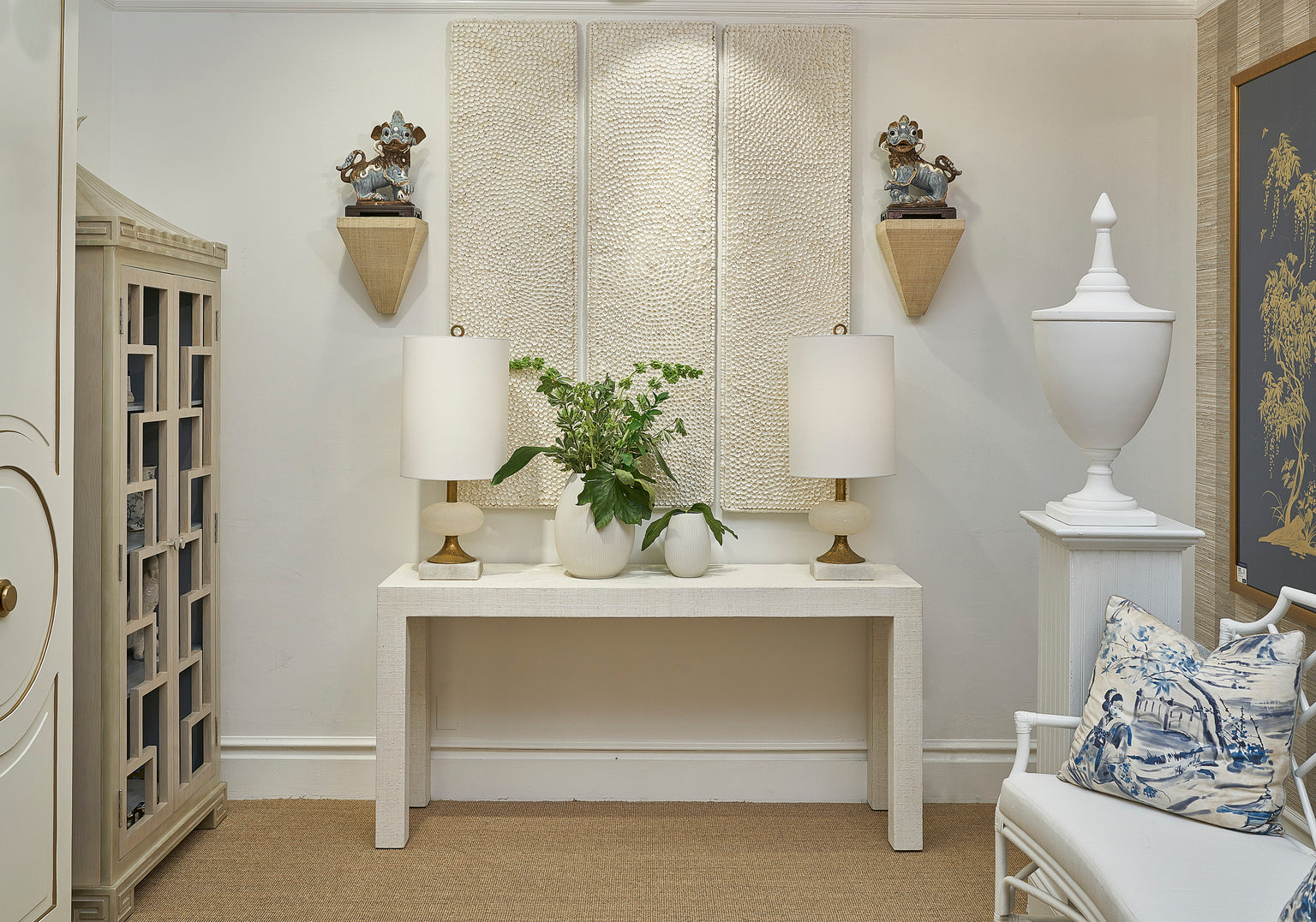 Chelsea House Sanibel Console Table in White by Jamie Merida