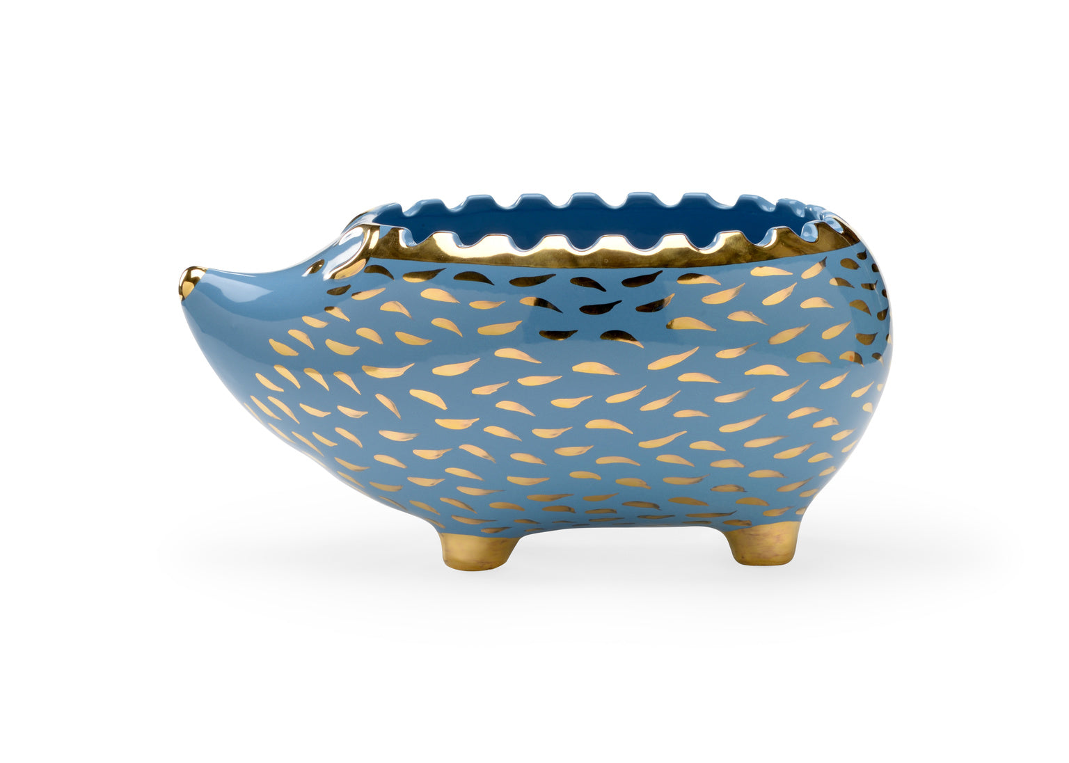 Chelsea House Hedgehog Bowl Blue/Gold