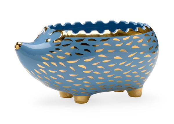 Chelsea House Hedgehog Bowl Blue/Gold