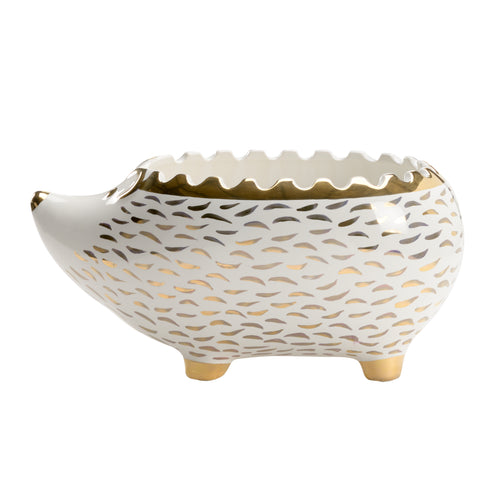 Chelsea House Hedgehog Bowl White/Gold