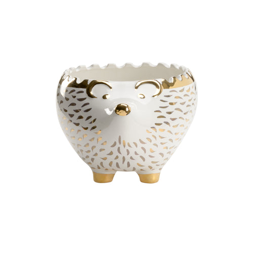 Chelsea House Hedgehog Bowl White/Gold