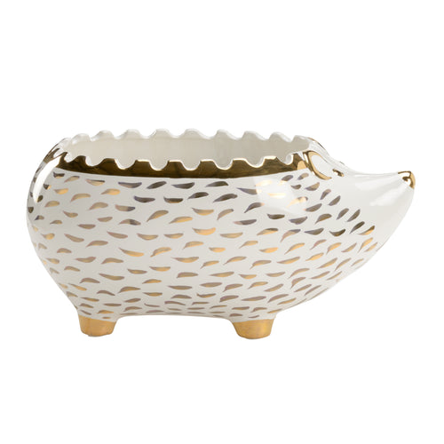 Chelsea House Hedgehog Bowl White/Gold