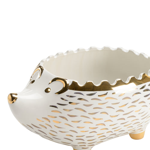 Chelsea House Hedgehog Bowl White/Gold