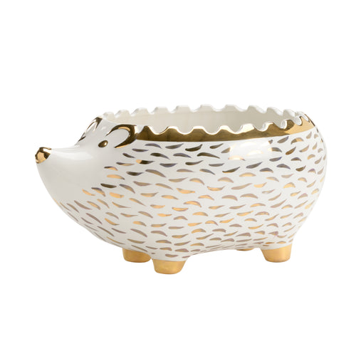 Chelsea House Hedgehog Bowl White/Gold