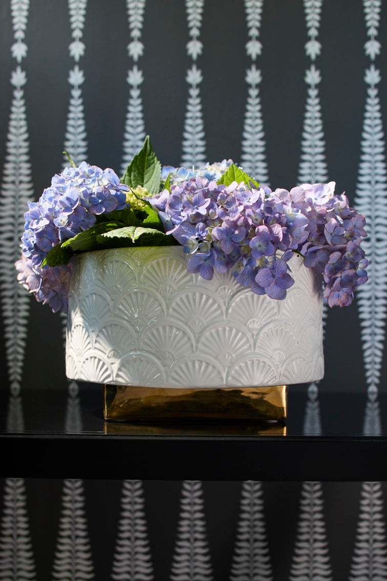 Chelsea House Deco Fan Cachepot (Lg)