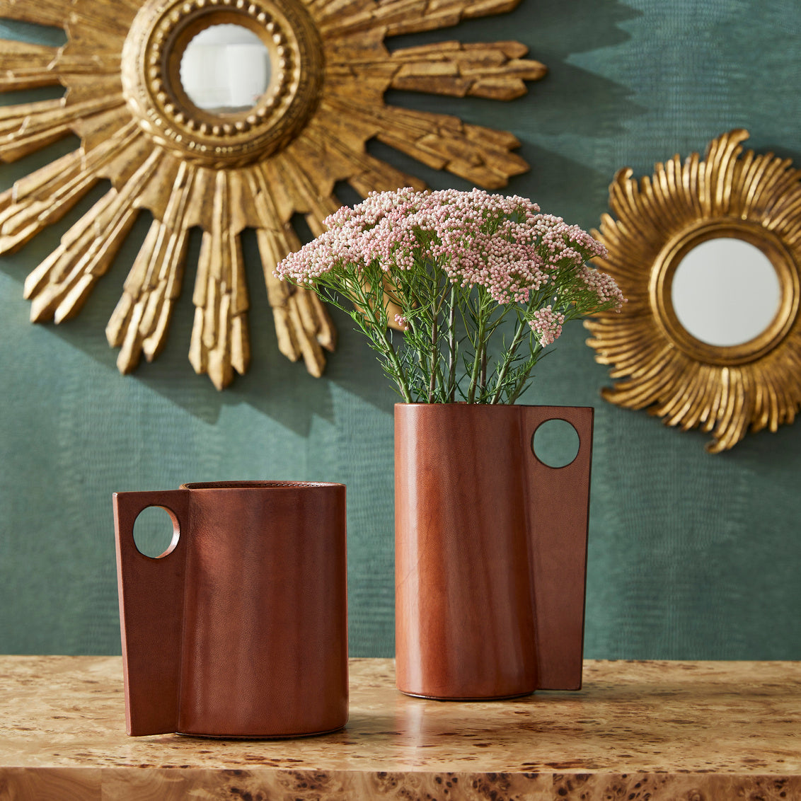 Chelsea House Leather Vase (Sm)