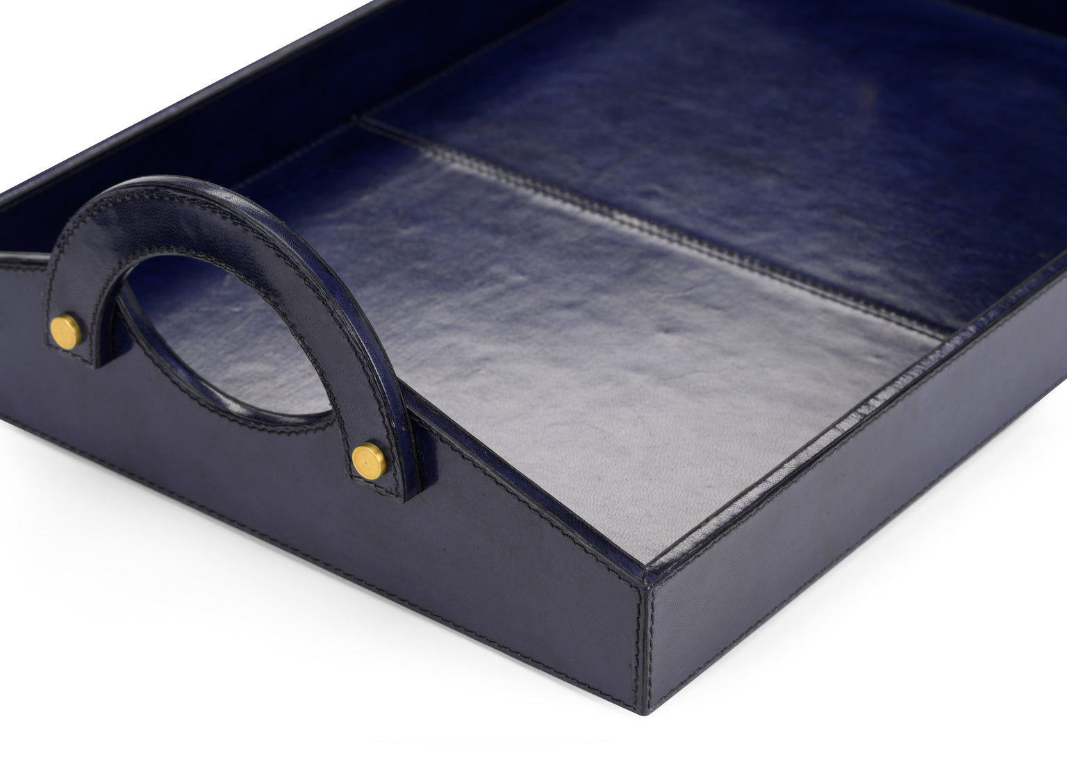 Chelsea House Leather Tray Midnight Blue