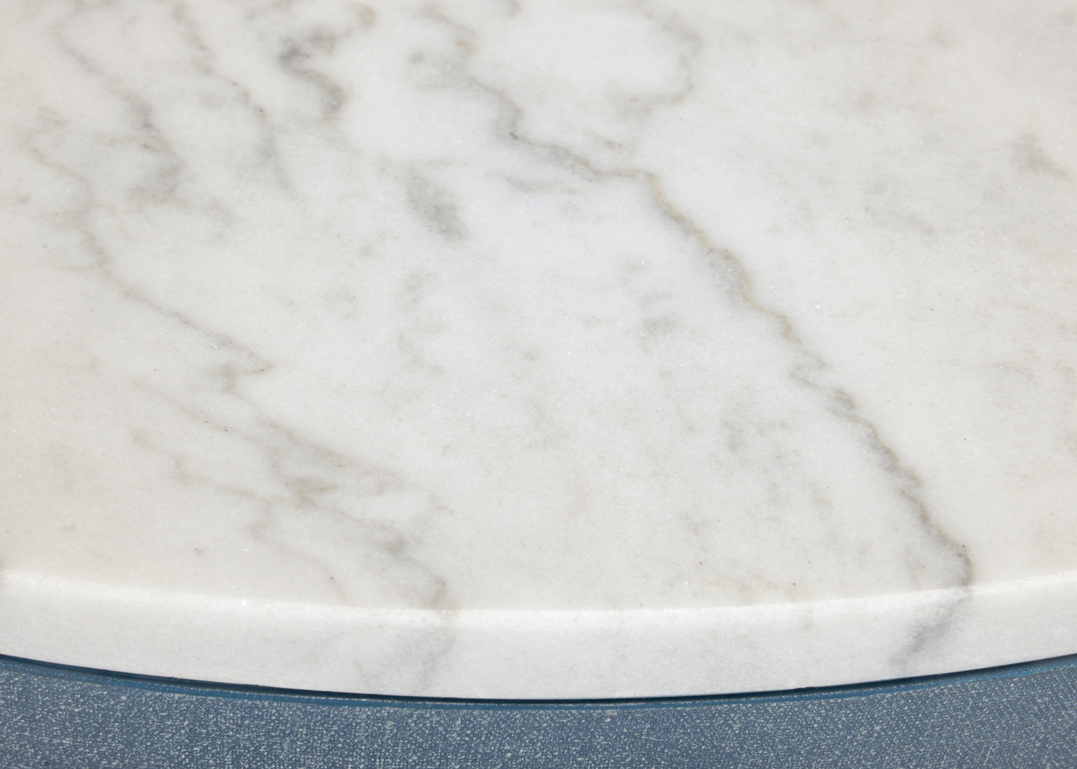 Chelsea House Aqueduct Cocktail Table in Blue Grasscloth and Marble