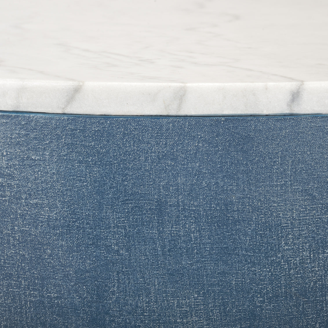 Chelsea House Aqueduct End Table in Blue Grasscloth