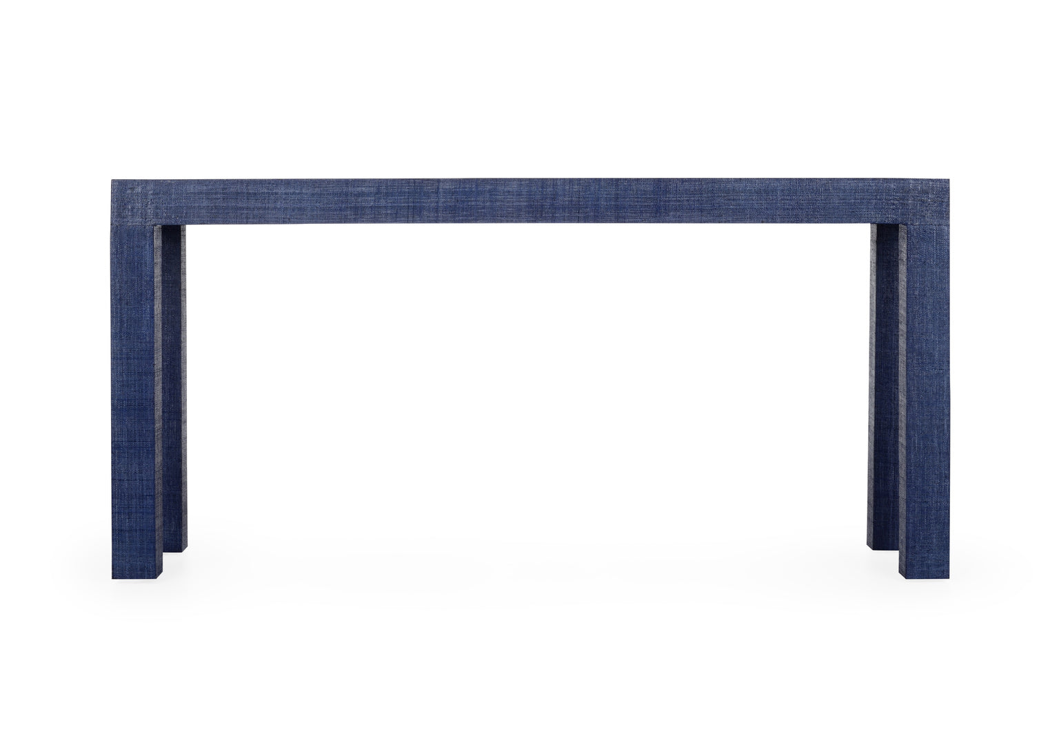 Chelsea House Sanibel Raffia Console Table in Blue