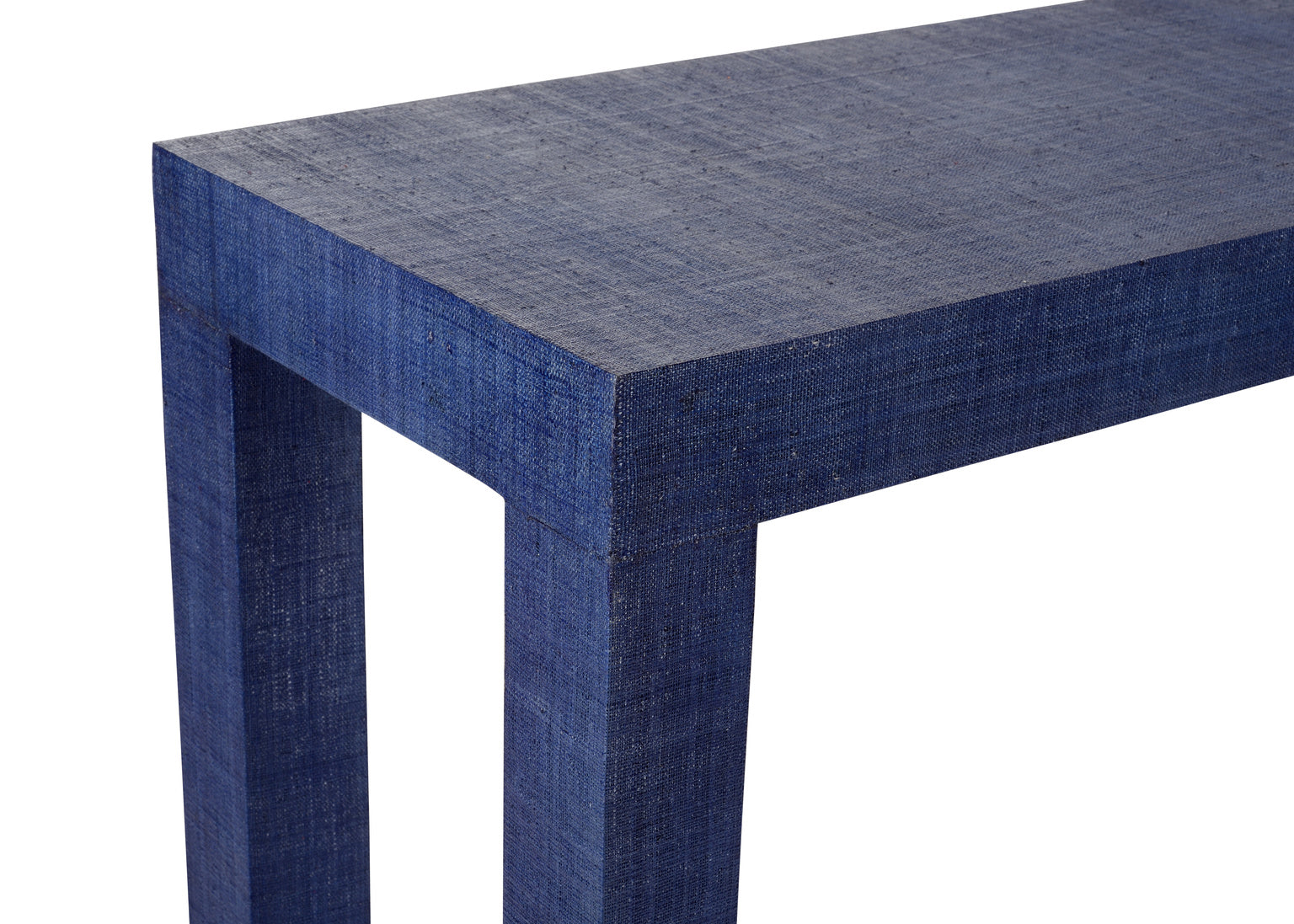 Chelsea House Sanibel Raffia Console Table in Blue