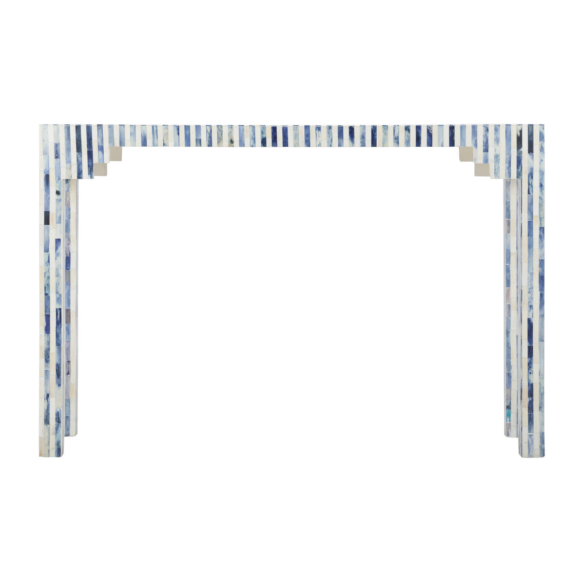 Chelsea House Bone Inlay Console Table, Blue