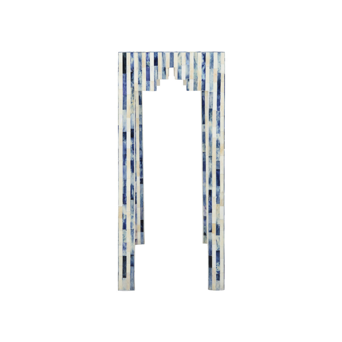 Chelsea House Bone Inlay Console Table, Blue
