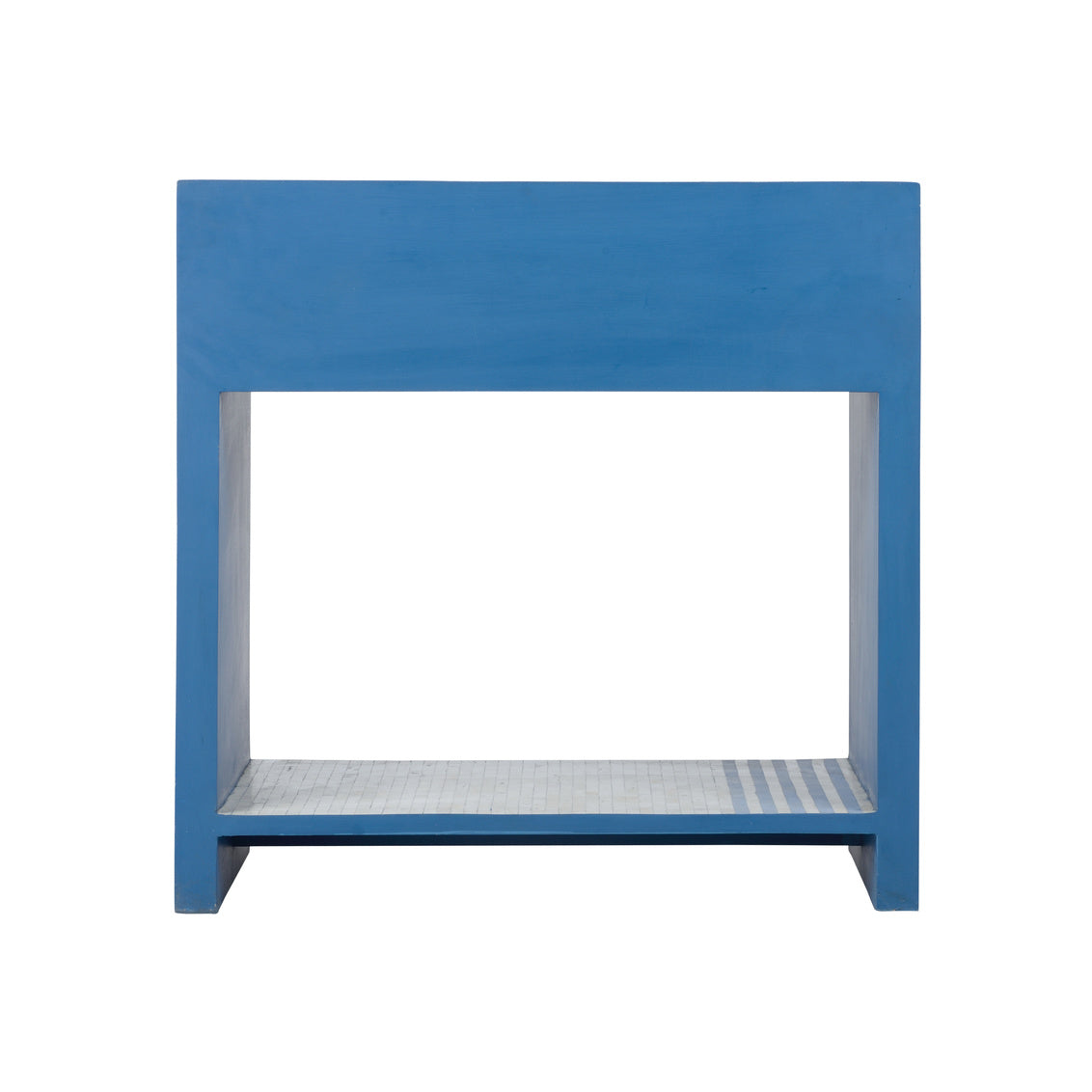 Chelsea House Bone Inlay Striped Bedside Table