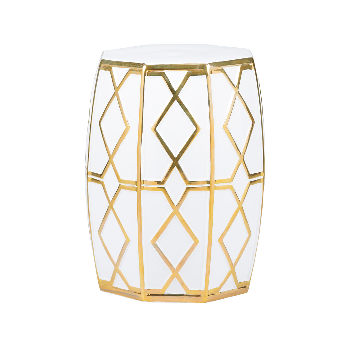 Chelsea House Andreu Garden Stool White/Gold