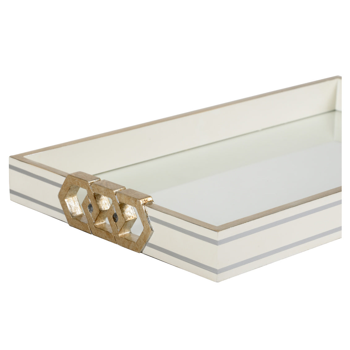 Chelsea House Copas Serving Tray White/Silver