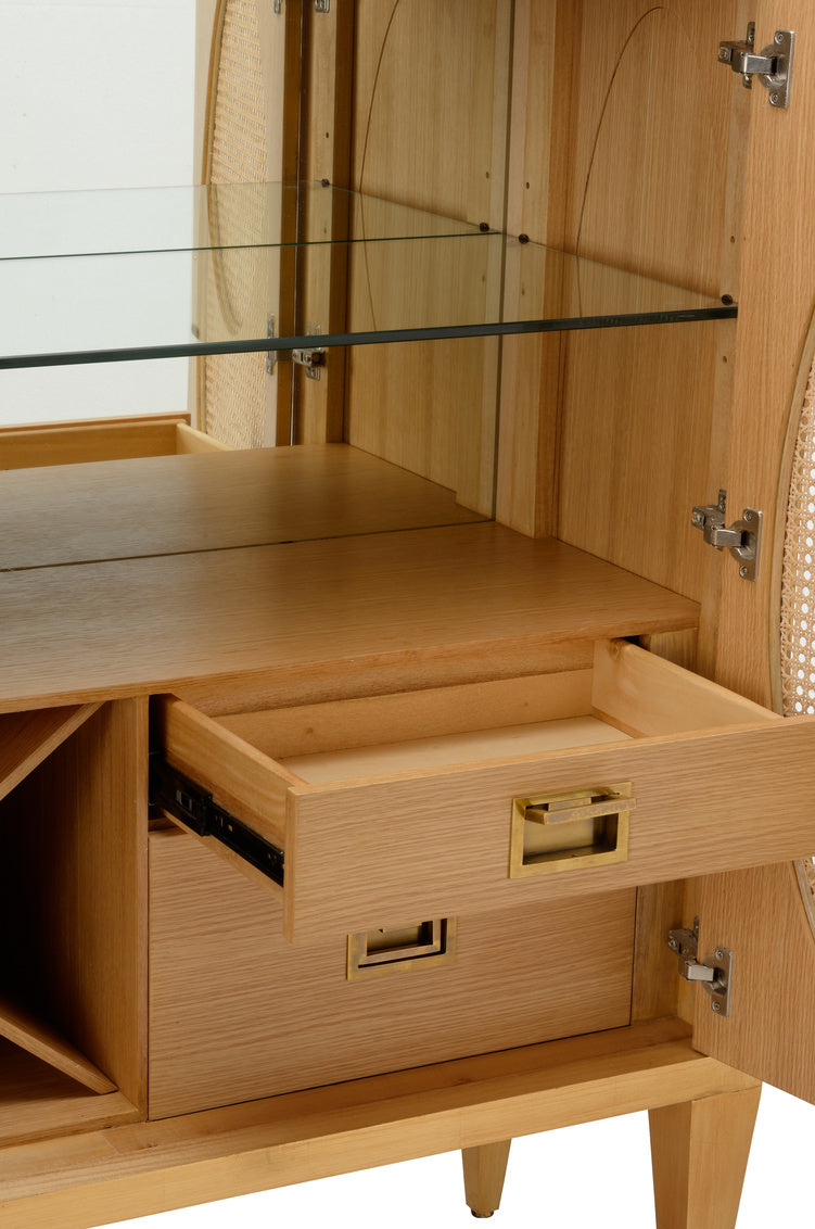 Chelsea House Petite Caned Bar Cabinet