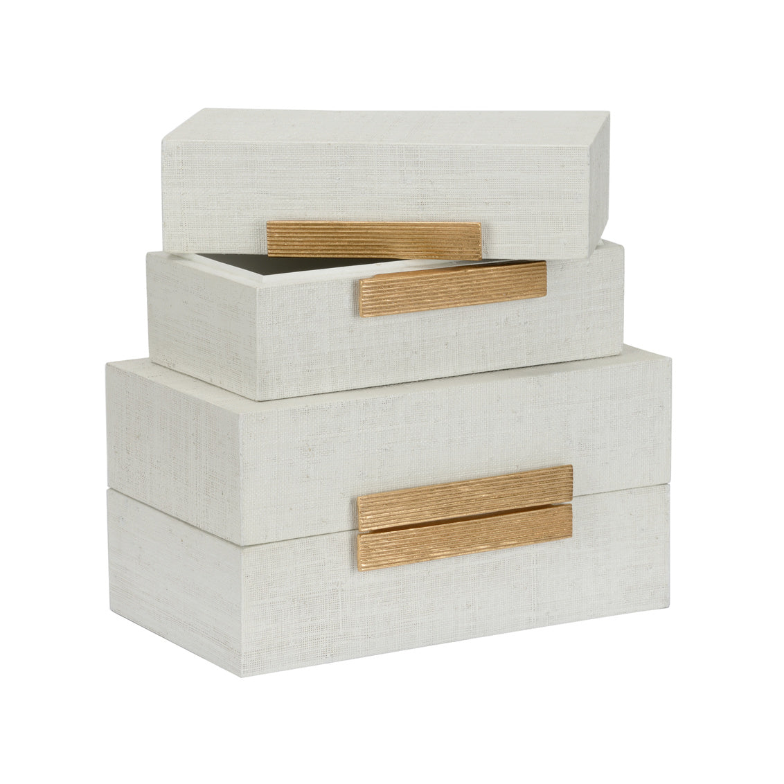 Chelsea House Raffia Boxes (S2) White
