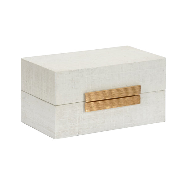 Chelsea House Raffia Boxes (S2) White - Ivy Home
