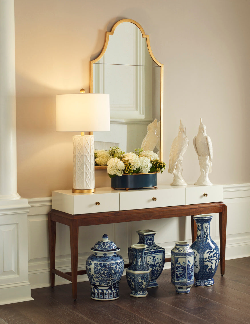 Chelsea House Pie Crust Cachepot Navy (Sm)