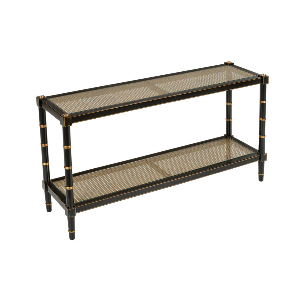 Chelsea House Conner Cane Console Black