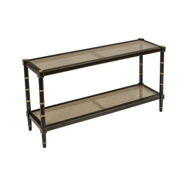 Chelsea House Conner Cane Console Black