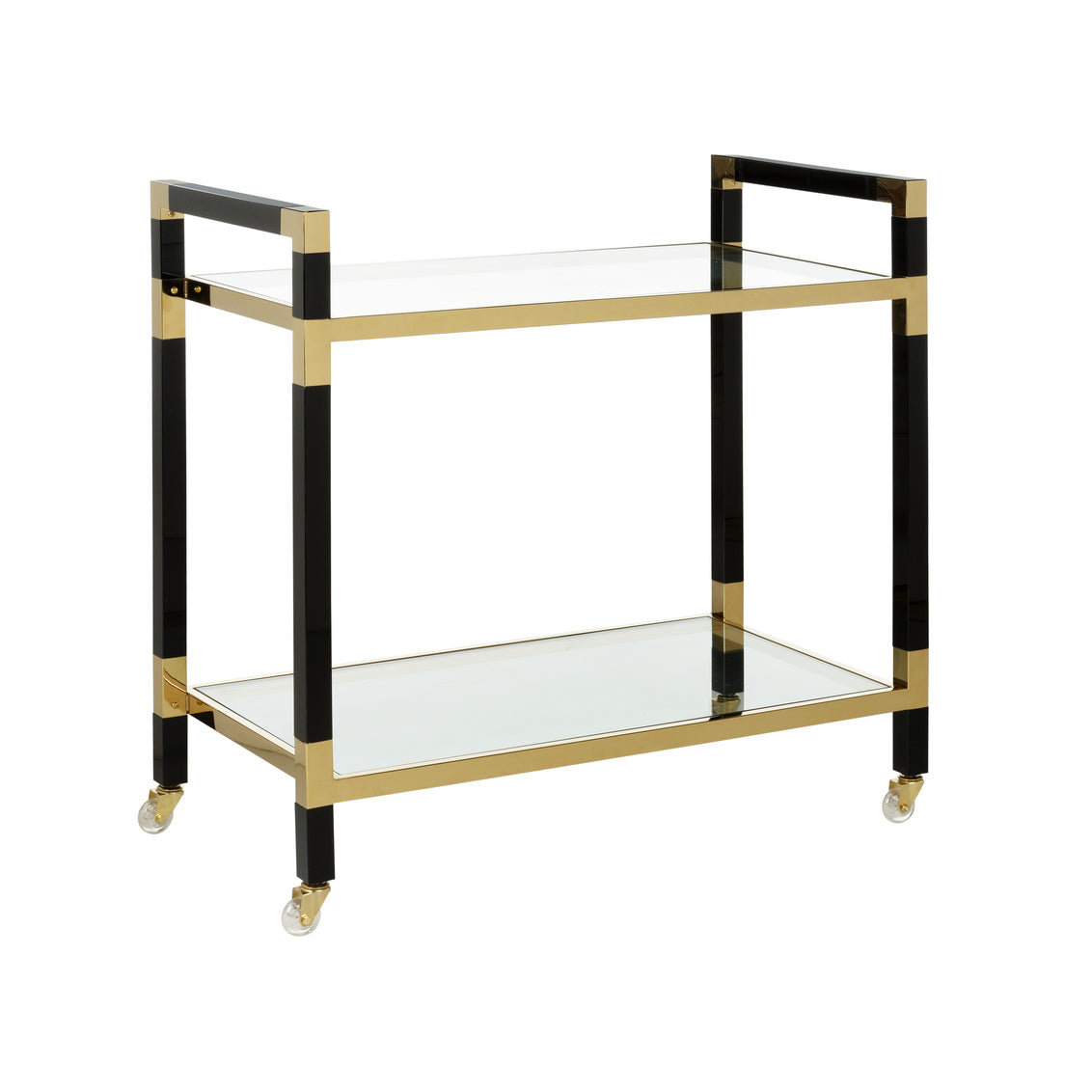 Chelsea House Acrylic Bar Cart Black/Brass