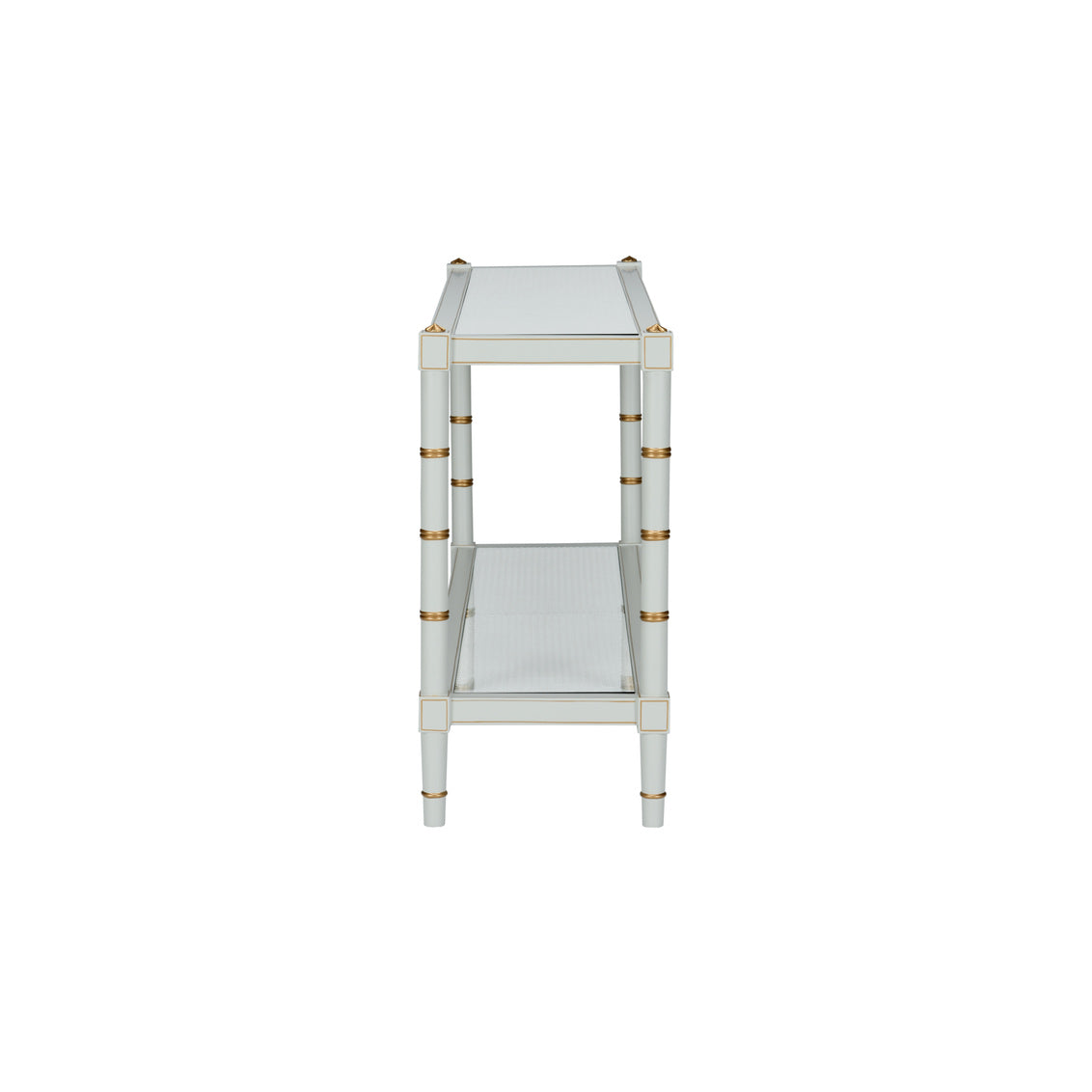 Chelsea House Conner Cane Console Gray
