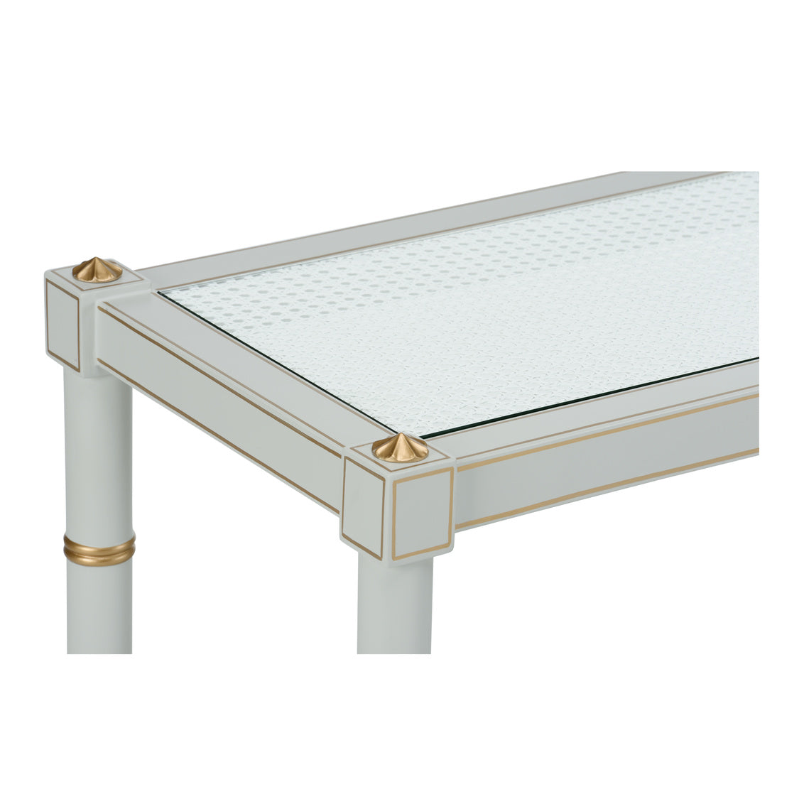 Chelsea House Conner Cane Console Gray