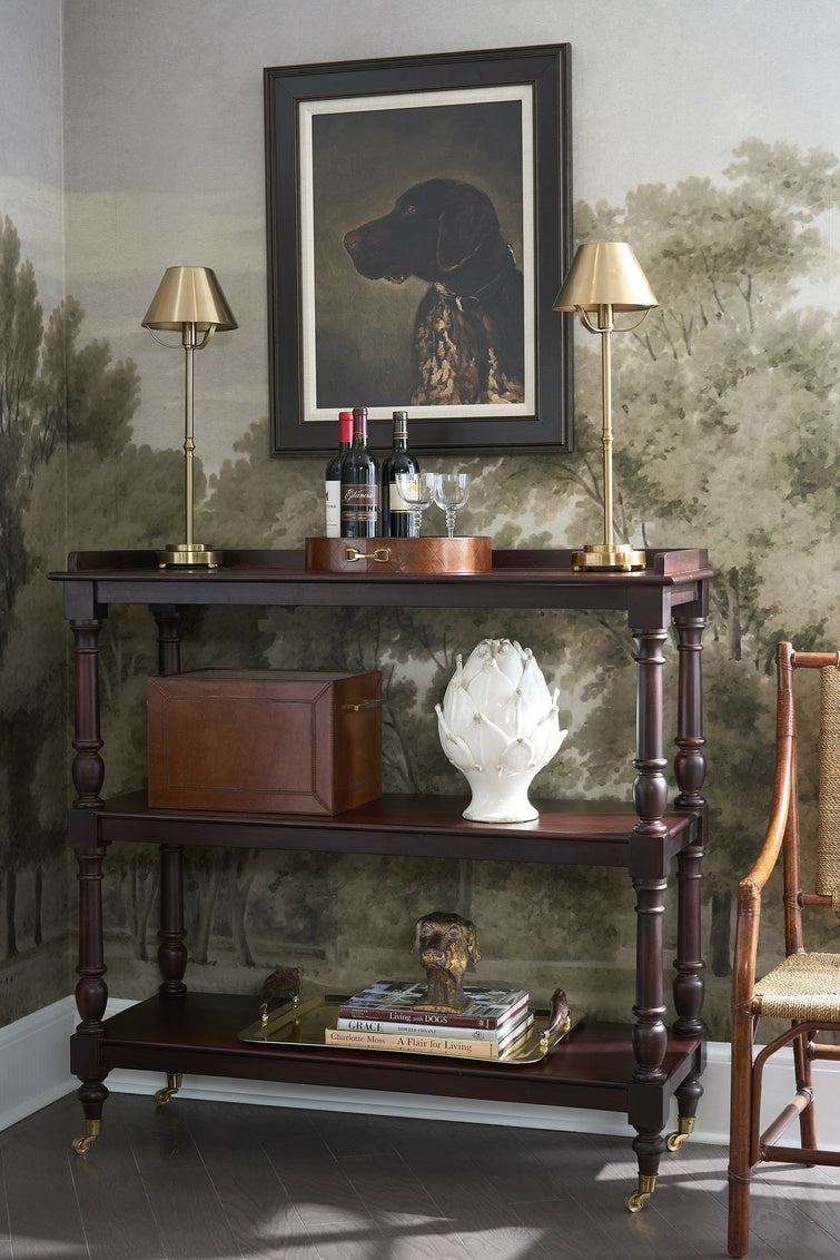 Chelsea House Leather Metal Tray With Metal Sm