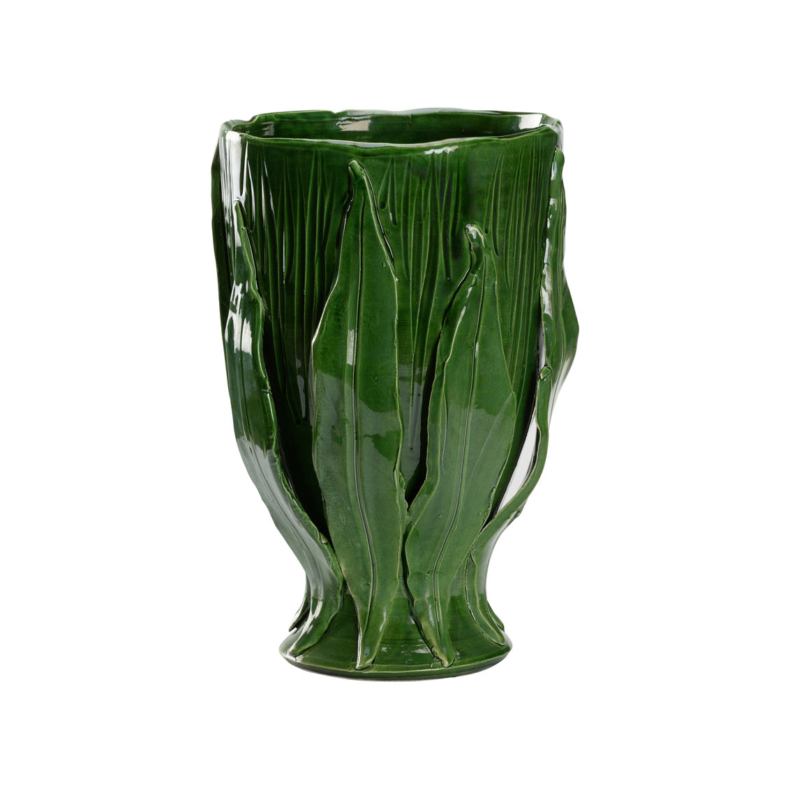 Chelsea House Umbria Footed Vase Green