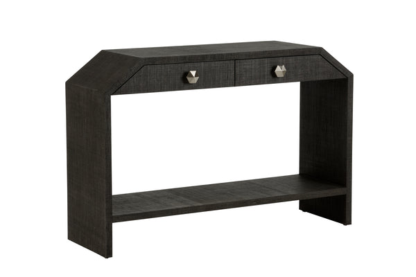 Chelsea House Bend 2 Drawer Console Table Black