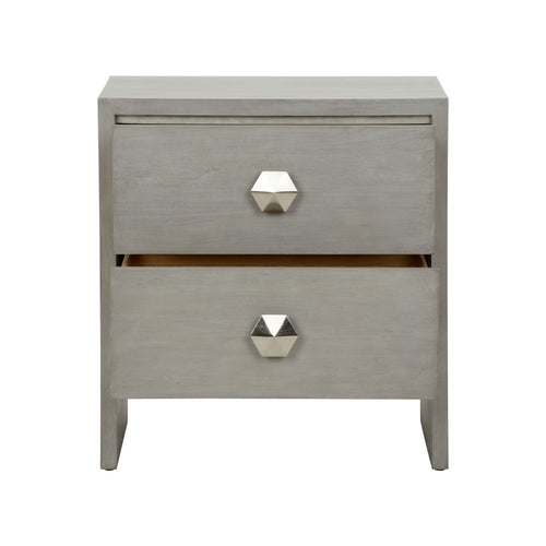 Chelsea House Moxy Bedside Table 2 Drawer Gray