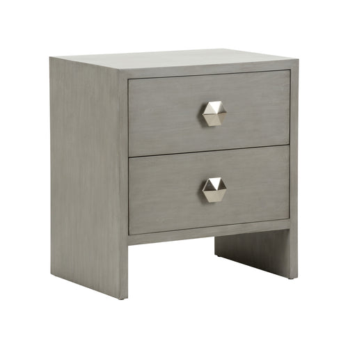 Chelsea House Moxy Bedside Table 2 Drawer Gray