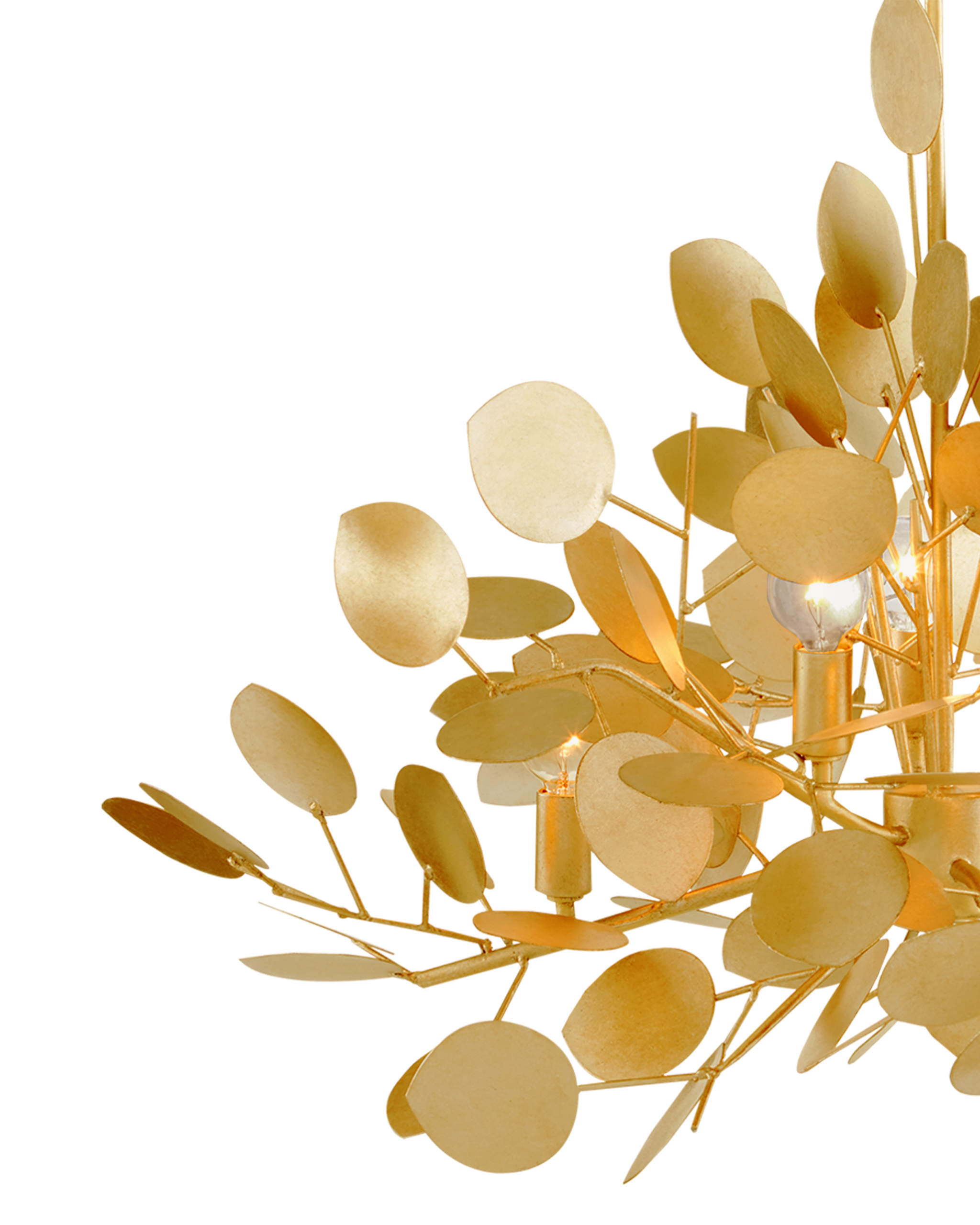 Currey And Company Lunaria Large Gold Chandelier