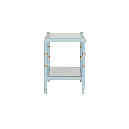 Chelsea House Conner Cane End Table Blue