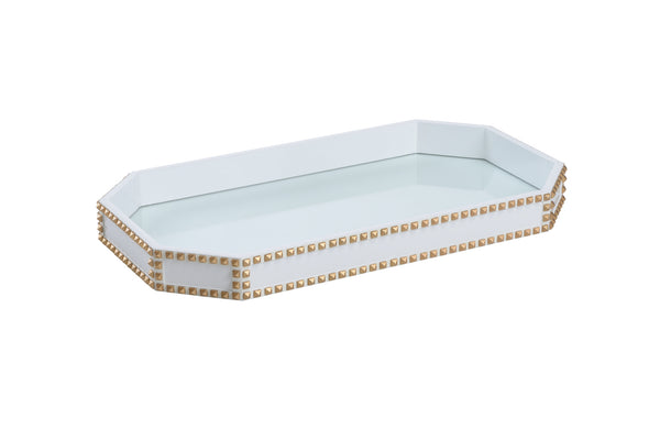 Chelsea House Chic Studded Tray White