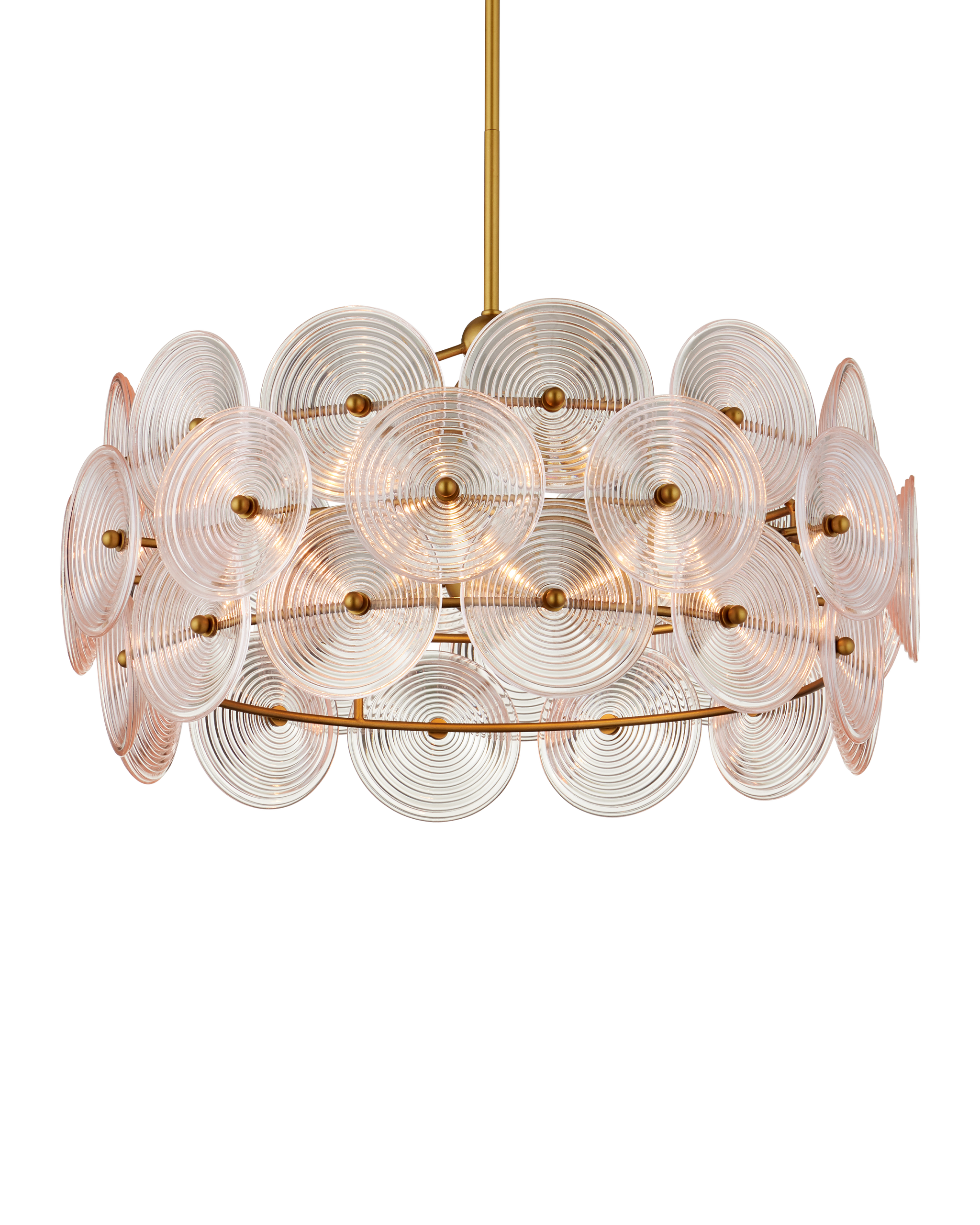 Currey And Company Whirlwind Medium Pink Chandelier
