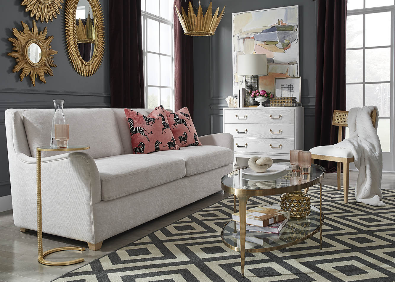 Worlds Away Santorini Sunburst Chandelier