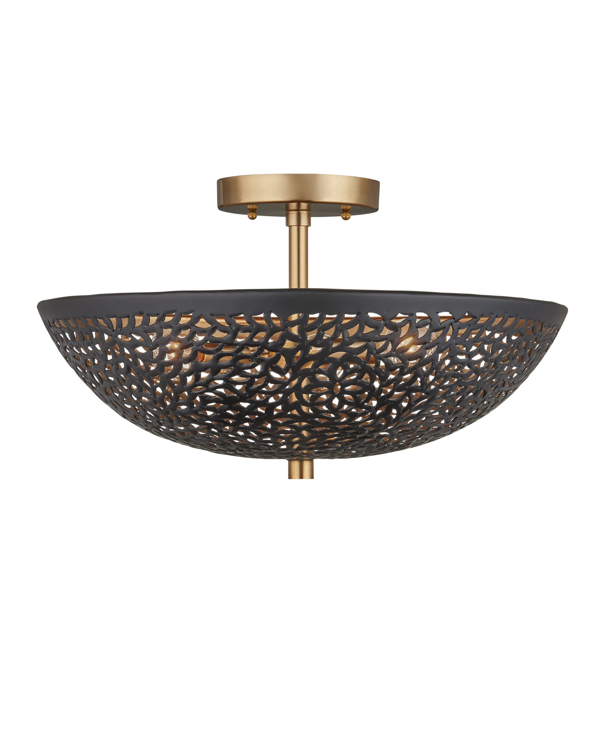 Currey & Company Jali Semi Flush Mount
