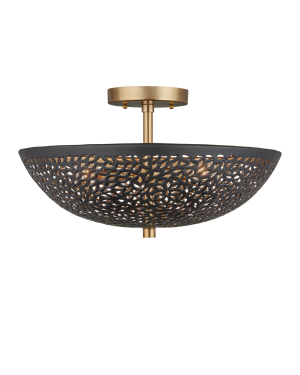 Currey & Company Jali Semi Flush Mount